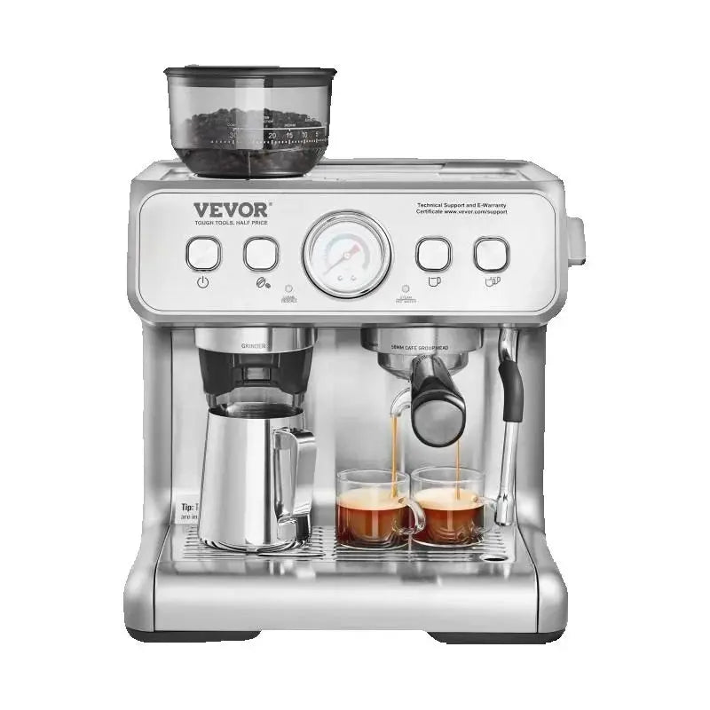Cafetera espresso con molinillo 15 bar